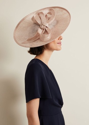 Phase Eight Bow Detail Statement Disc Fascinator Hats Cream Australia | MC0793156